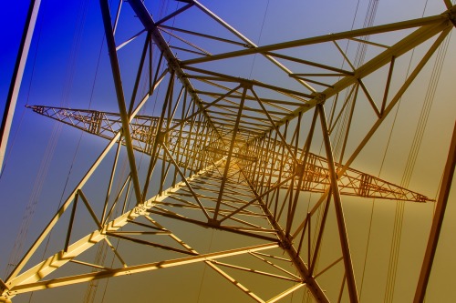 High voltage power line - tower